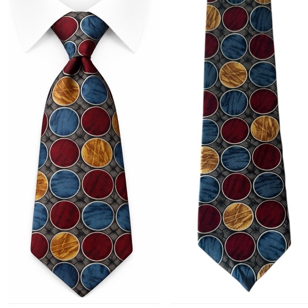 Vintage Mens Silk Neck Tie Quiet Luxury Old Money Career Professional Retro
